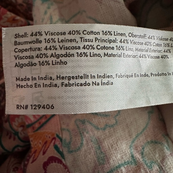 Venus  Cotton/Linen Romper with Pockets Size 6 - Picture 8 of 8